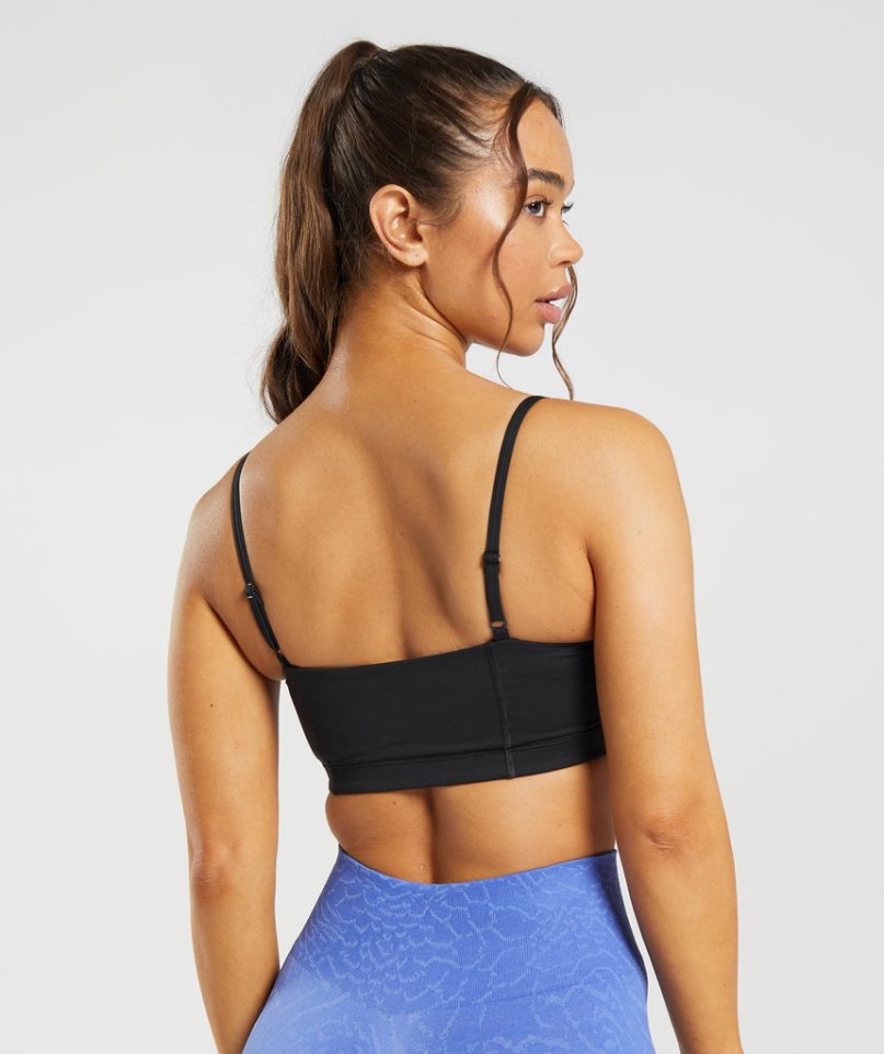 Women's Gymshark Legacy Bandeau Sports Bra Black | NZ 0KDROL